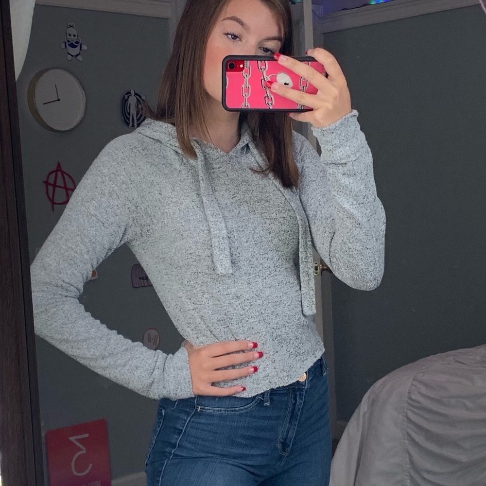 super soft grey comfy top